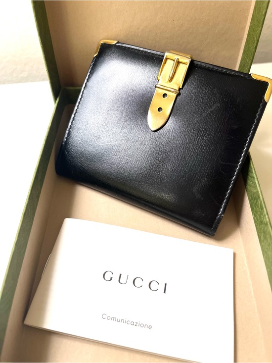Gucci Handbags - Gucci Authentic Vintage Black Compact Wallet